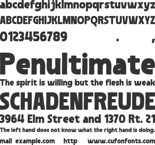 Bravoon font preview