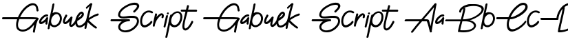 Gabuek Script Gabuek Script font