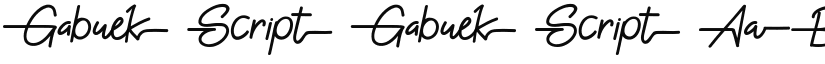 Gabuek Script font download