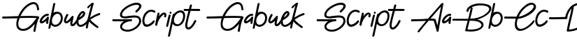 Gabuek Script Gabuek Script font