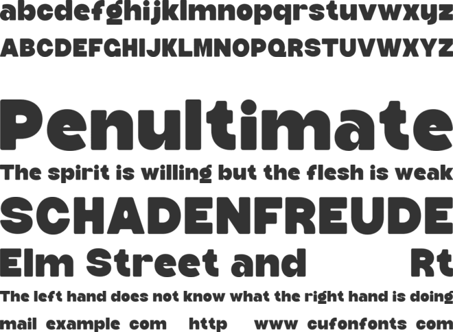 Mallo font preview