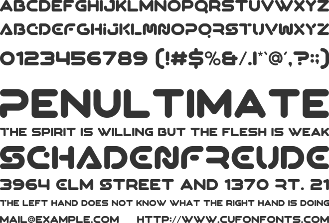 Saygen font preview