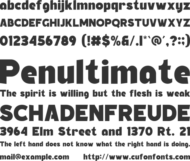 Traven font preview