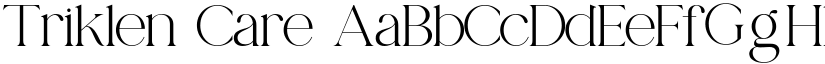 Triklen Care font download