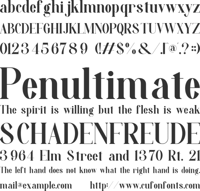 Vendita font preview