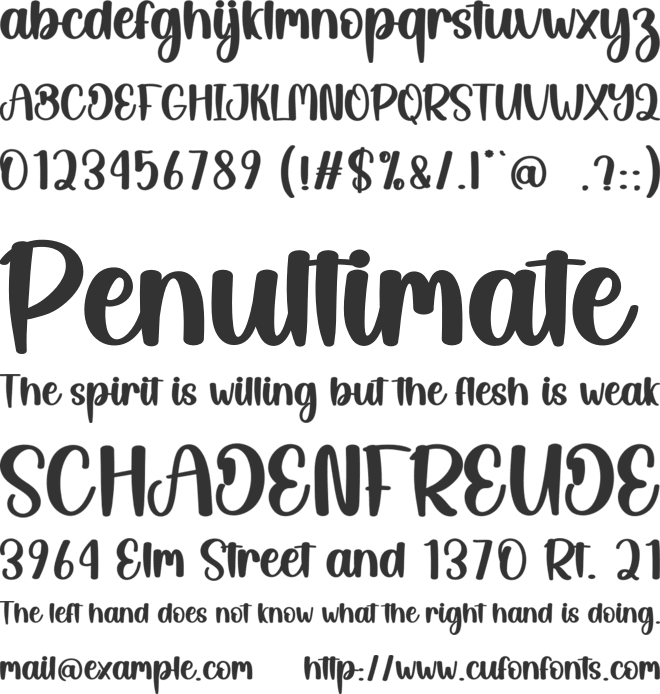 Hello Vintage font preview