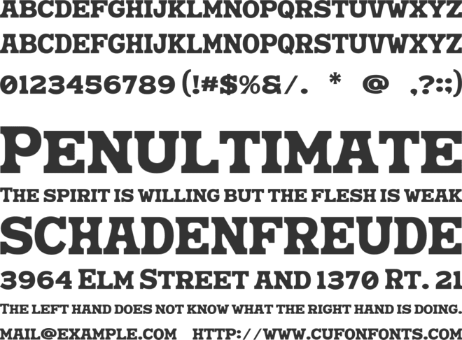 Nuega font preview