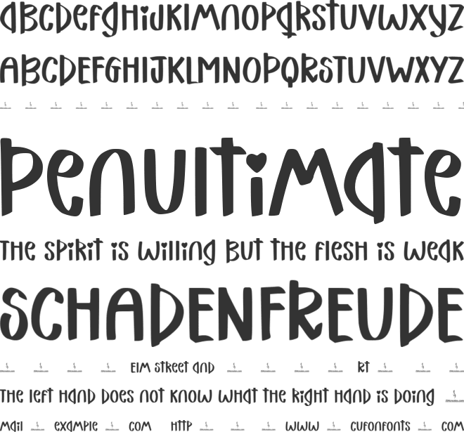 Date Night font preview