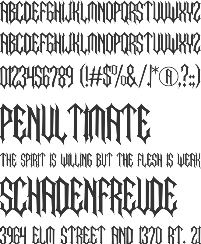 Haveron font preview