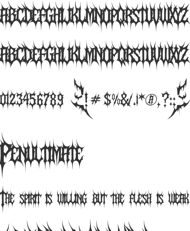 Morveth font preview