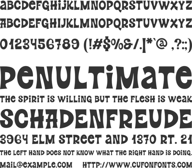 Nestafu font preview
