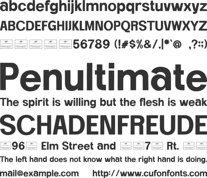Kingsley Free font preview