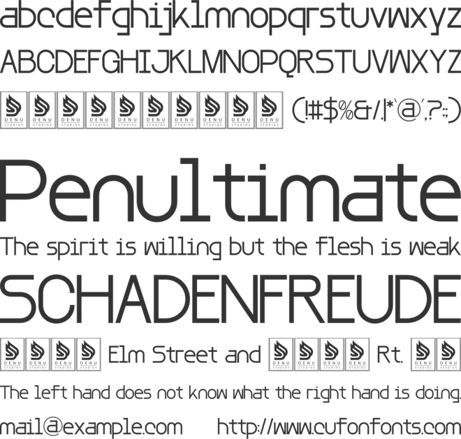 Morkein font preview
