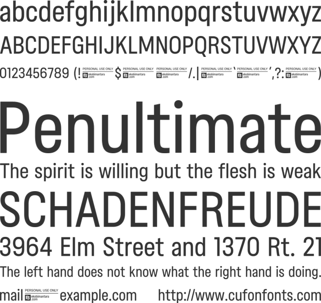 Gibstone Trial font preview