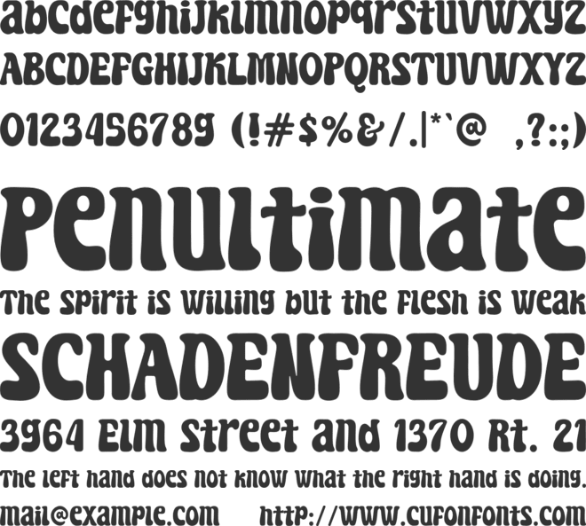 Pink Crab font preview