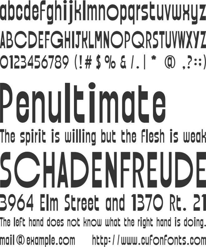 Ostrich font preview