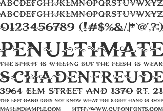 Raventhorn font preview