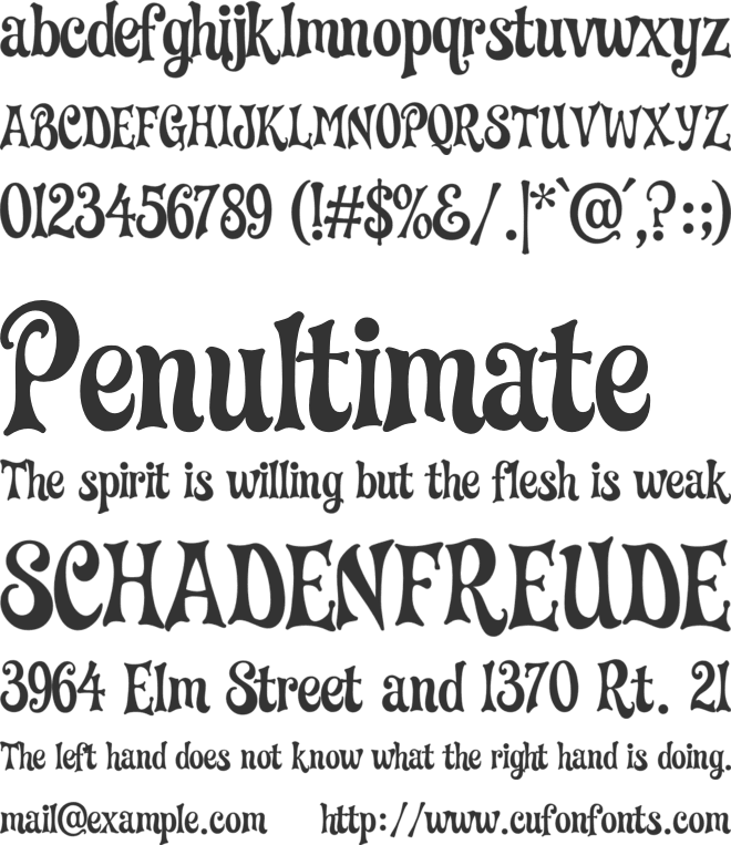 Bhelmora font preview