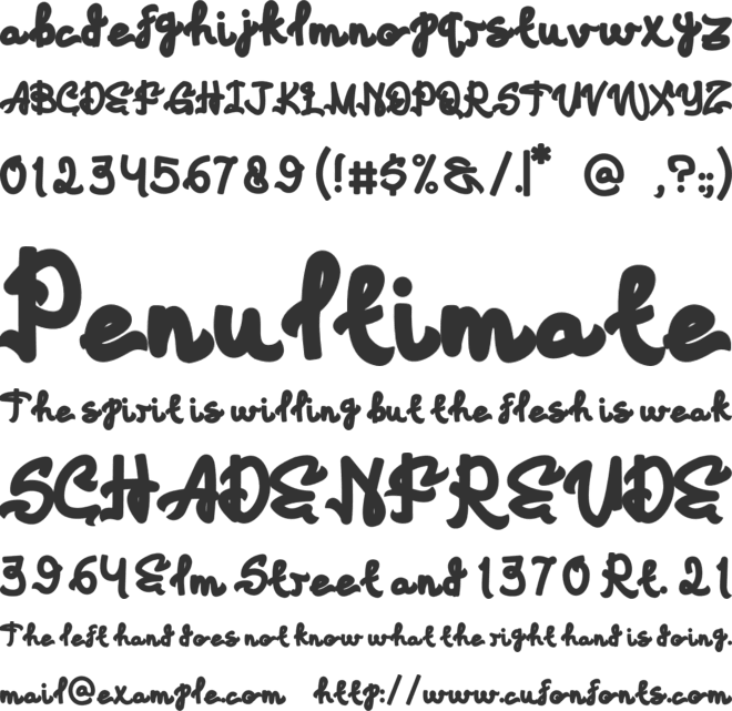Bruksy font preview
