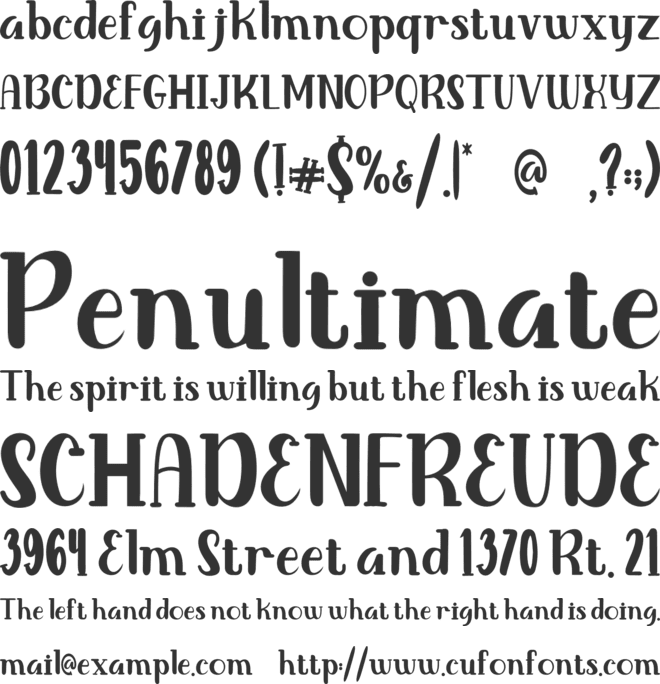Blooming Pages font preview
