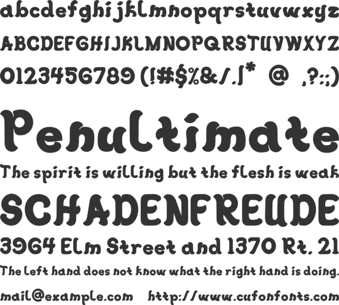 Bangos font preview