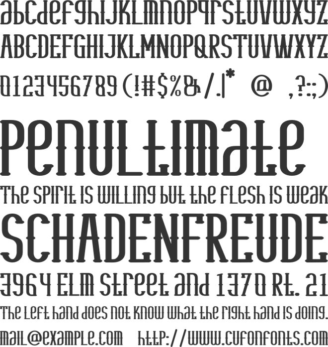 Antiquera font preview