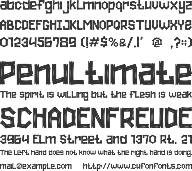 Carved Lines font preview