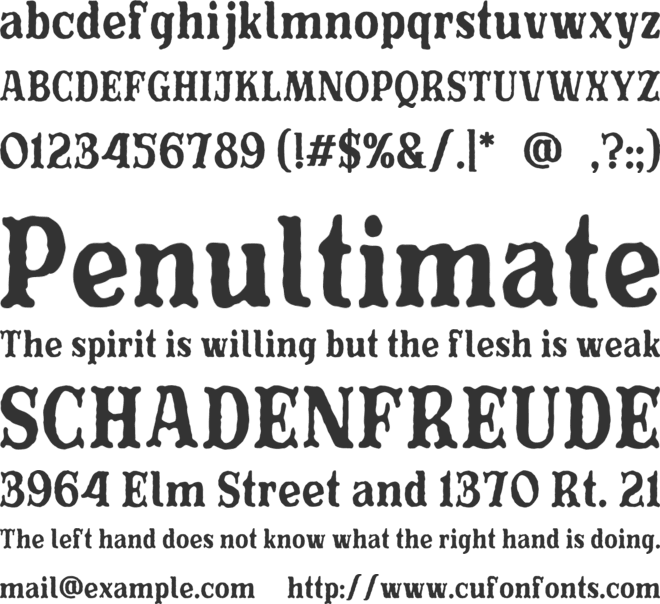 Carnival Street font preview