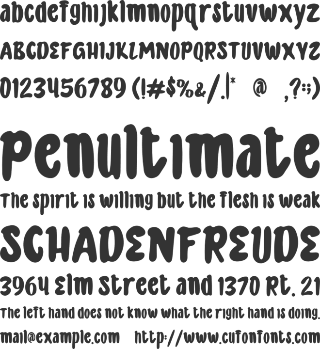 Candy Form font preview