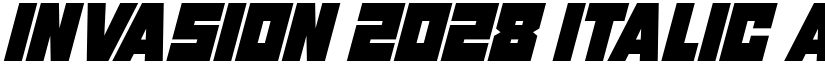 Invasion 2028 Italic font