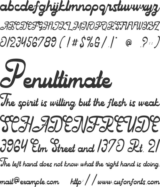 Elvya font preview