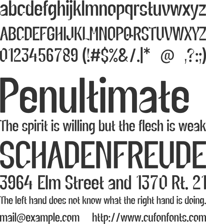 Elvora font preview