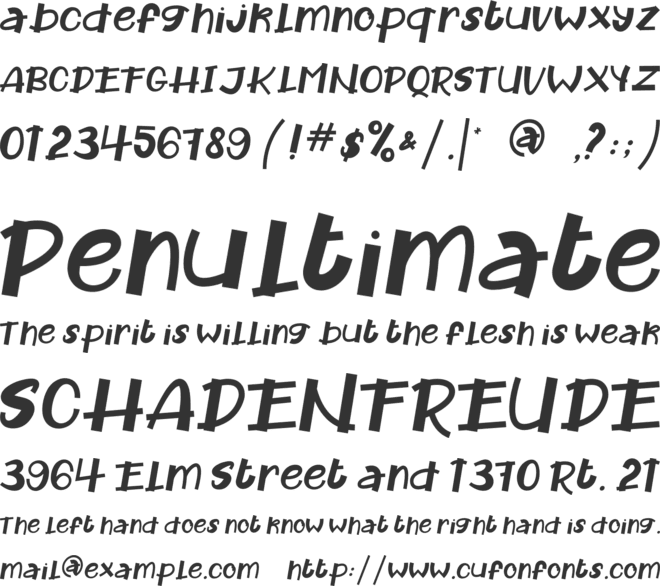 Horn Pop font preview