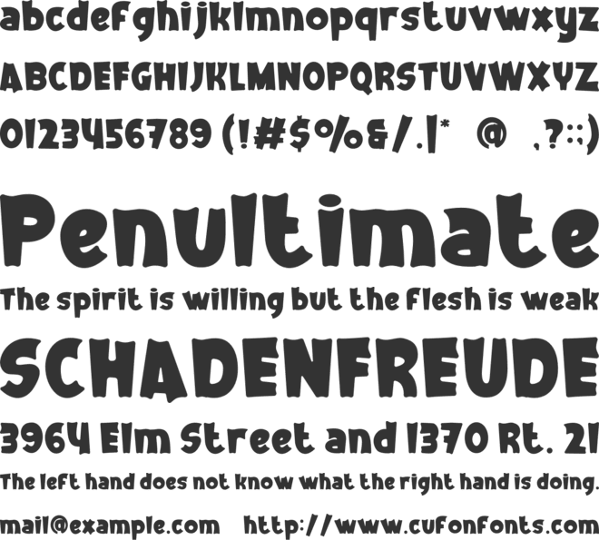 Happy Dough font preview