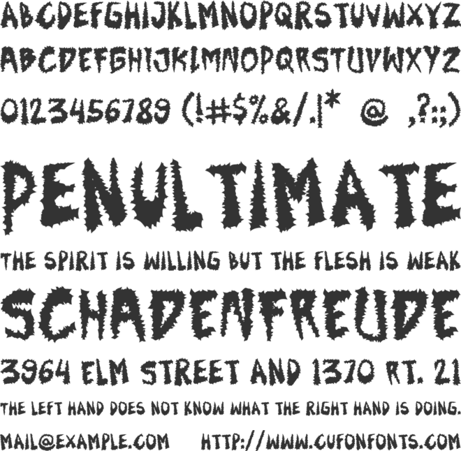Gravebound font preview