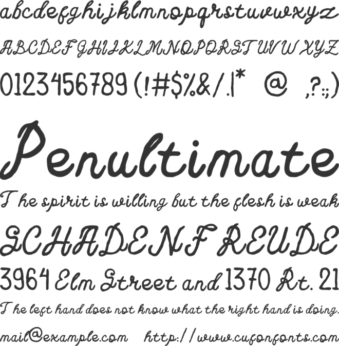 Floweey Doodle font preview