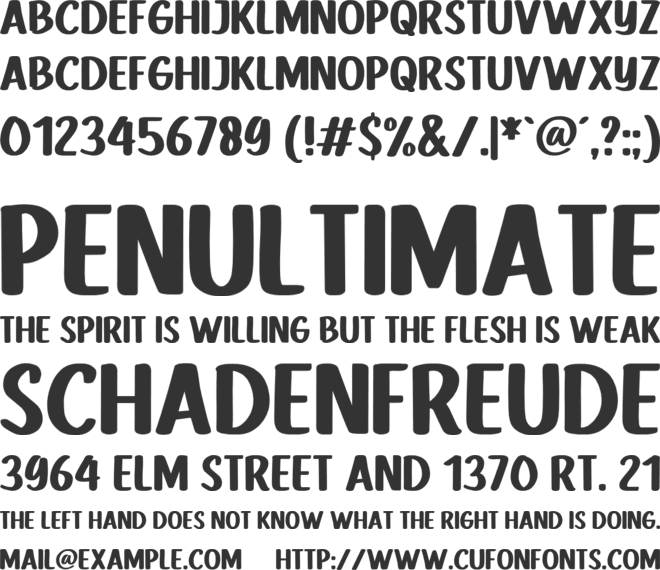 Berry Boy font preview