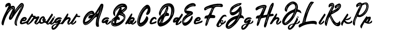 Metrolight font