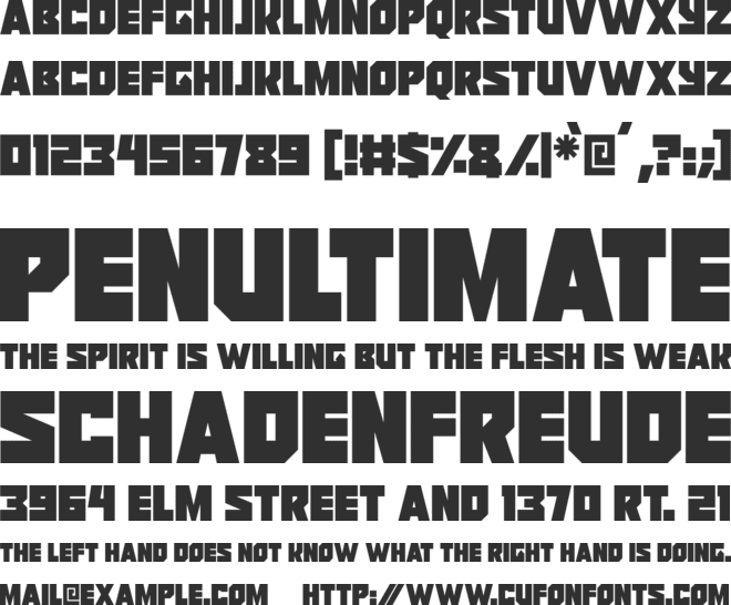 Reavers font preview