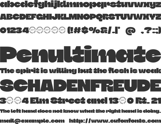 Skyvia Bold Inktrap Font font preview