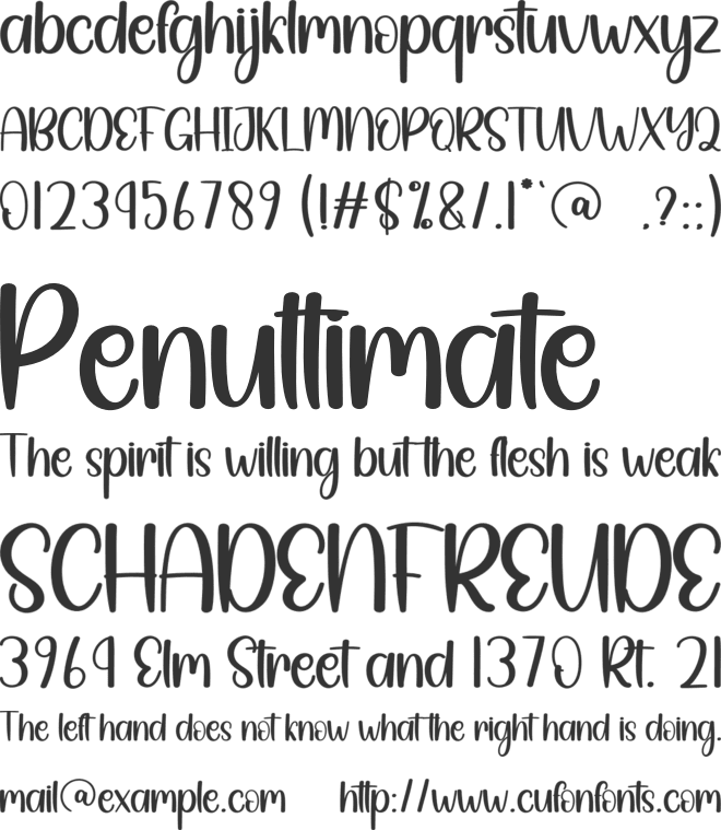 Monlight font preview