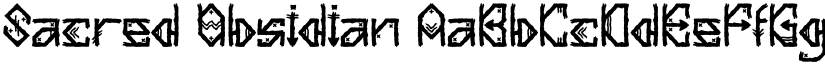 Sacred Obsidian font download