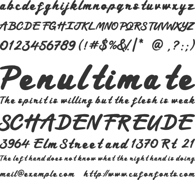 Penlinea font preview