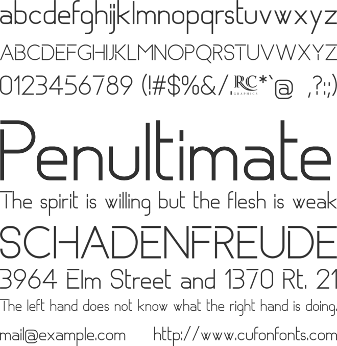 Basicaline font preview