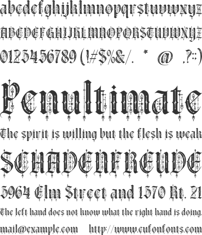 Gothica Sanctora font preview