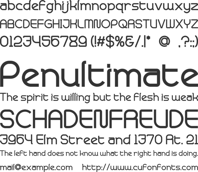 Vexorium font preview
