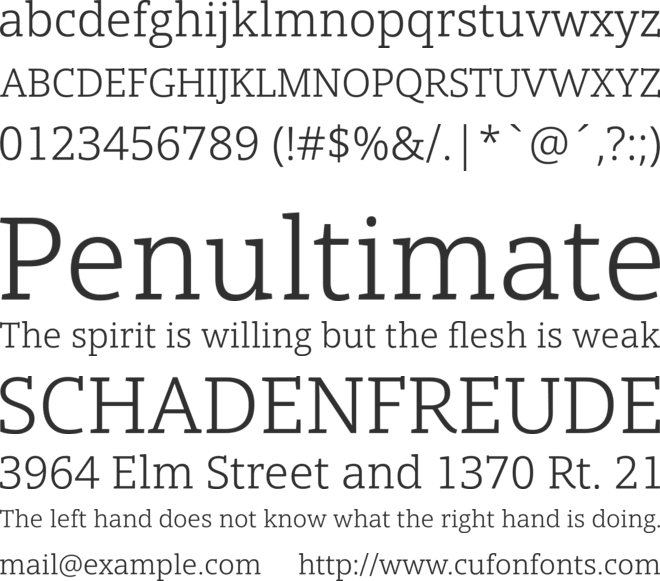 Open Serif font preview