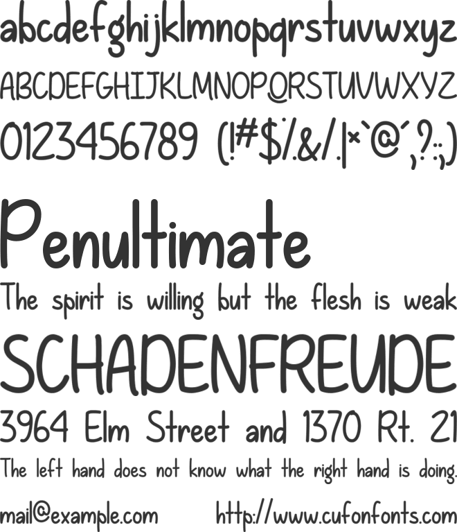 Losing Grip font preview