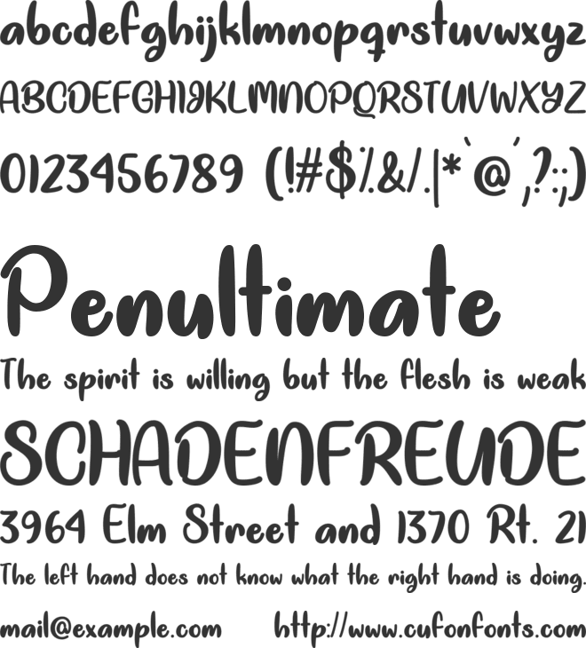 Good Unicorn font preview