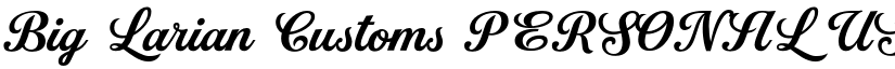 Big Larian Customs PERSONAL USE font download